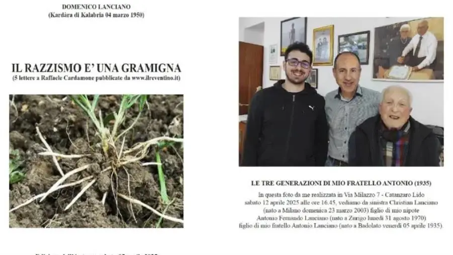 images Lettera a Tito, Domenico Lanciano dona il suo opuscolo sul razzismo per il primo maggio 2025