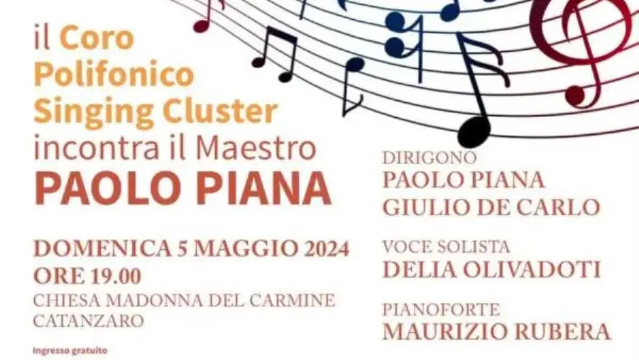 Catanzaro, weekend in musica con il coro Singing Cluster nella chiesa del Carmine images Catanzaro, weekend in musica con il coro Singing Cluster nella chiesa del Carmine