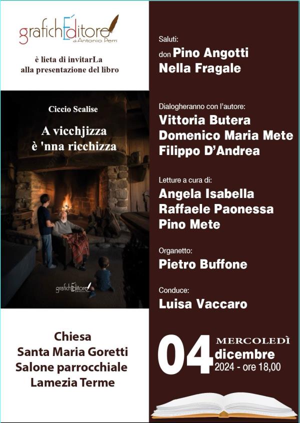 images A vicchizza è 'nna ricchizza : a Lamezia la presentazione del libro di Ciccio Scalise