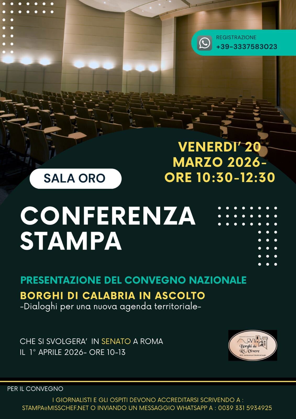 images “Borghi di Calabria in Ascolto – Dialoghi per una nuova agenda territoriale”: venerdì in Cittadella regionale