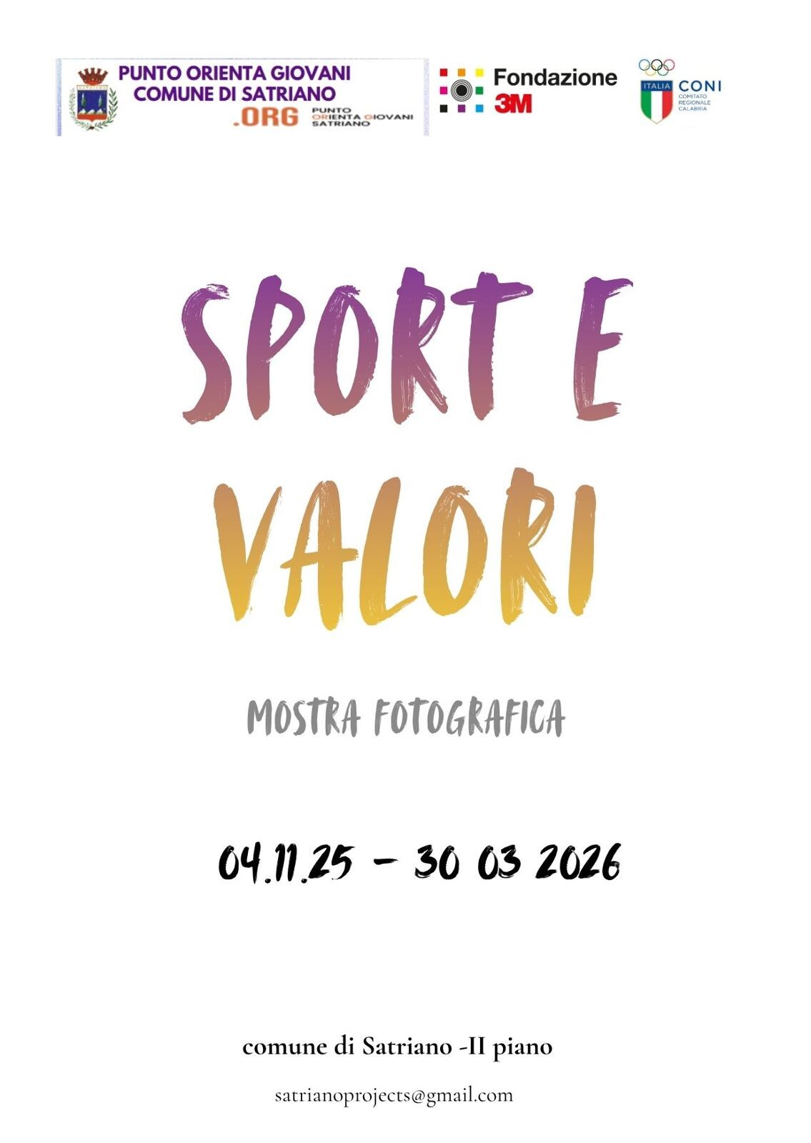 images "Sport e valori", a Satriano il 7 novembre incontro e mostra fotografica