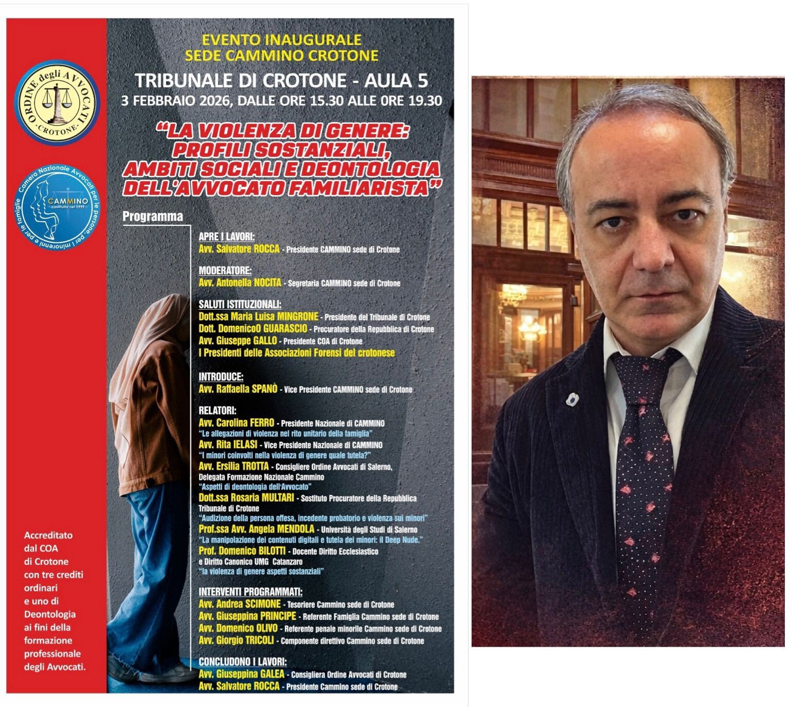 images Cammino Crotone, al via la presidenza dell’Avv. Salvatore Rocca: al centro minori, famiglie e persone

