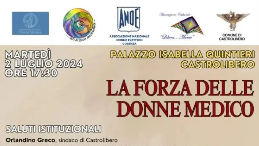 La forza delle donne medico, a Castrolibero un'iniziativa promossa da ANDE  images La forza delle donne medico, a Castrolibero un'iniziativa promossa da ANDE