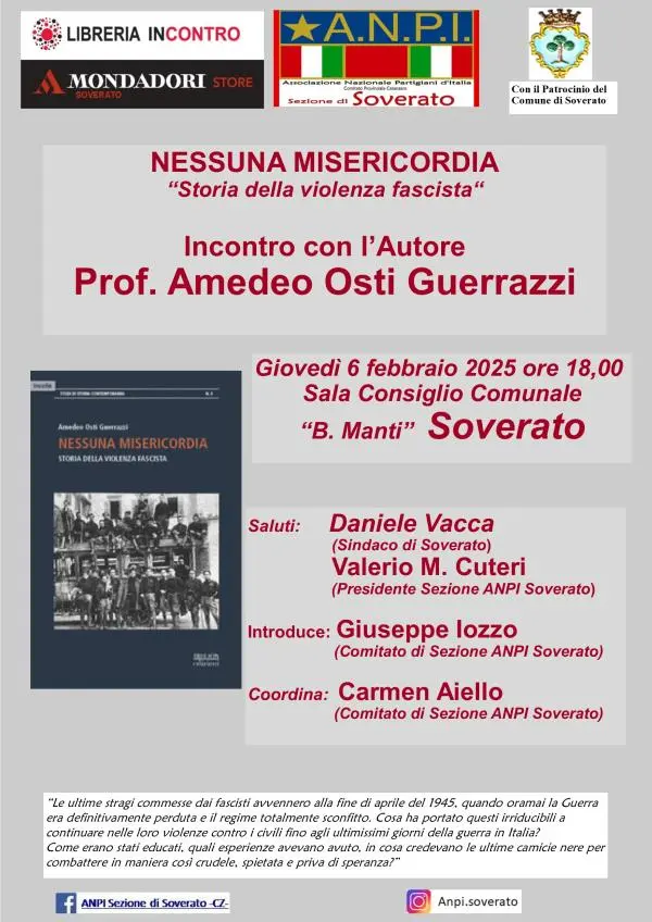L'Anpi di Soverato presenta "Nessuna misericordia. Storia della violenza fascista di Amedeo Osti Guerrazzi  images L'Anpi di Soverato presenta "Nessuna misericordia. Storia della violenza fascista di Amedeo Osti Guerrazzi