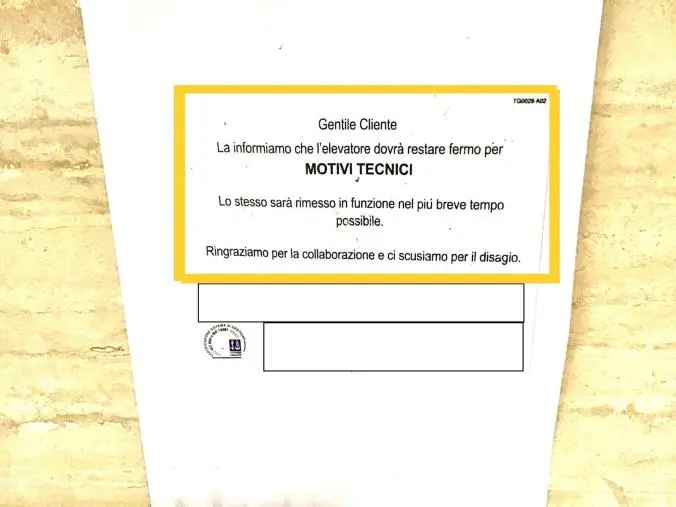 CSA-Cisal: "Ancora ascensori non funzionanti nella Cittadella regionale, nuovo brutto episodio" images CSA-Cisal: "Ancora ascensori non funzionanti nella Cittadella regionale, nuovo brutto episodio"