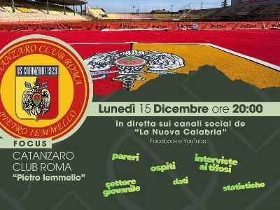 Torna stasera C'mon Eagles Serie B: focus sul Catanzaro Club Roma images Torna stasera C'mon Eagles Serie B: focus sul Catanzaro Club Roma