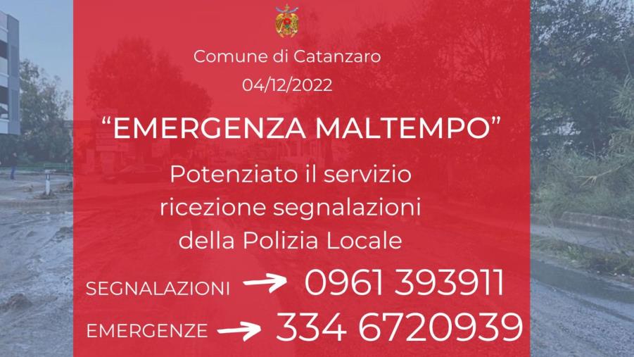 images Emergenza maltempo  a Catanzaro, potenziati i numeri per le richieste di aiuto