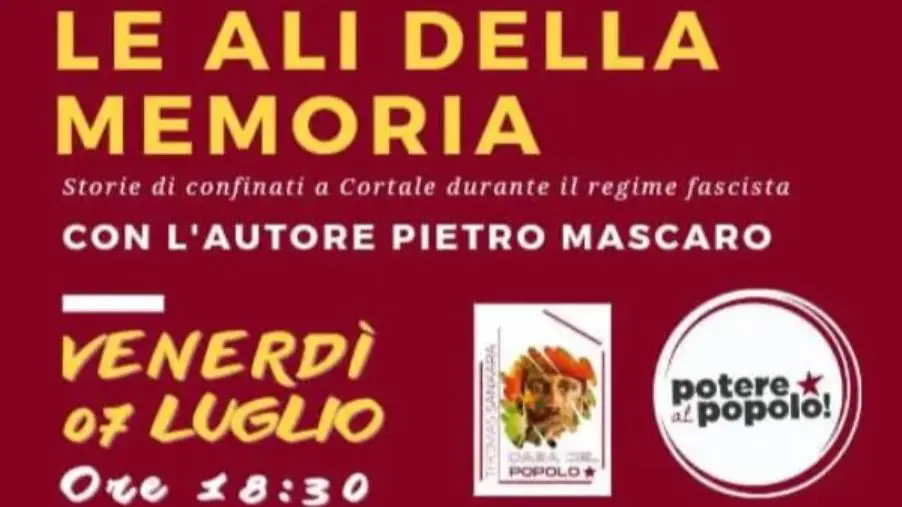 images Potere al Popolo Catanzaro, venerdì Pietro Mascaro presenta "Le ali della memoria"