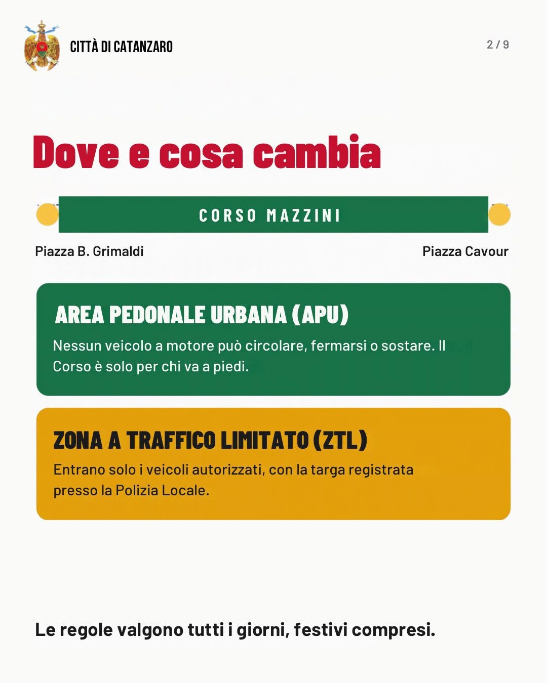 Catanzaro si prepara all'isola pedonale urbana: ecco i divieti di transito e sosta fino a sabato 10 ottobre images Catanzaro si prepara all'isola pedonale urbana: ecco i divieti di transito e sosta fino a sabato 10 ottobre