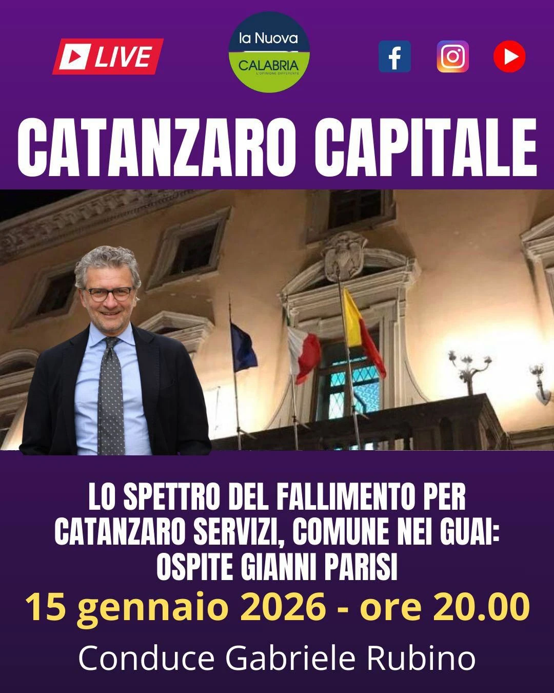Catanzaro Capitale, rischio crac per la Partecipata e pericolo per il Comune (DIRETTA ORE 20)
