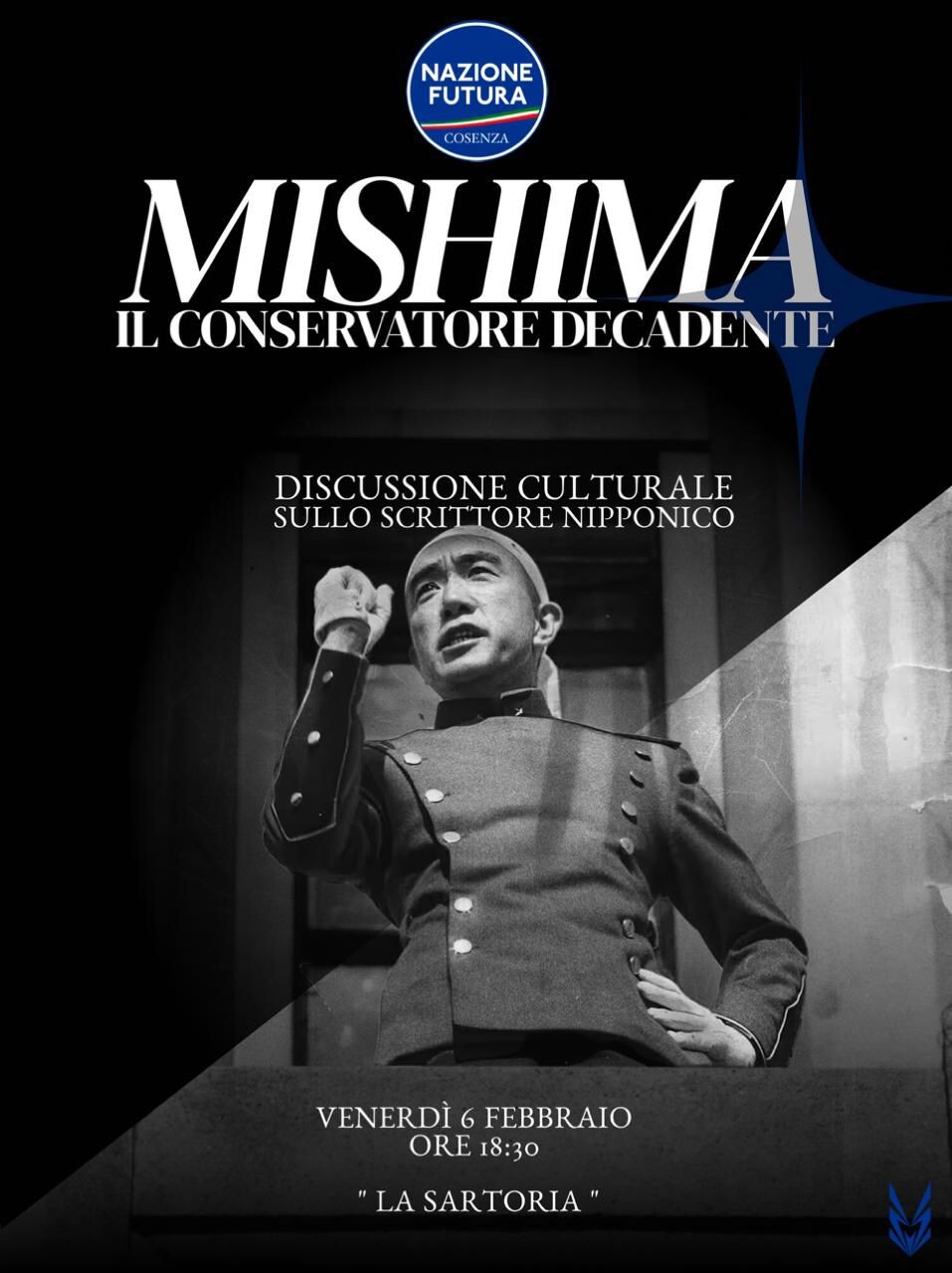 images "Mishima conservatore decadente", dibattito a Cosenza promosso dal circolo di Nazione Futura