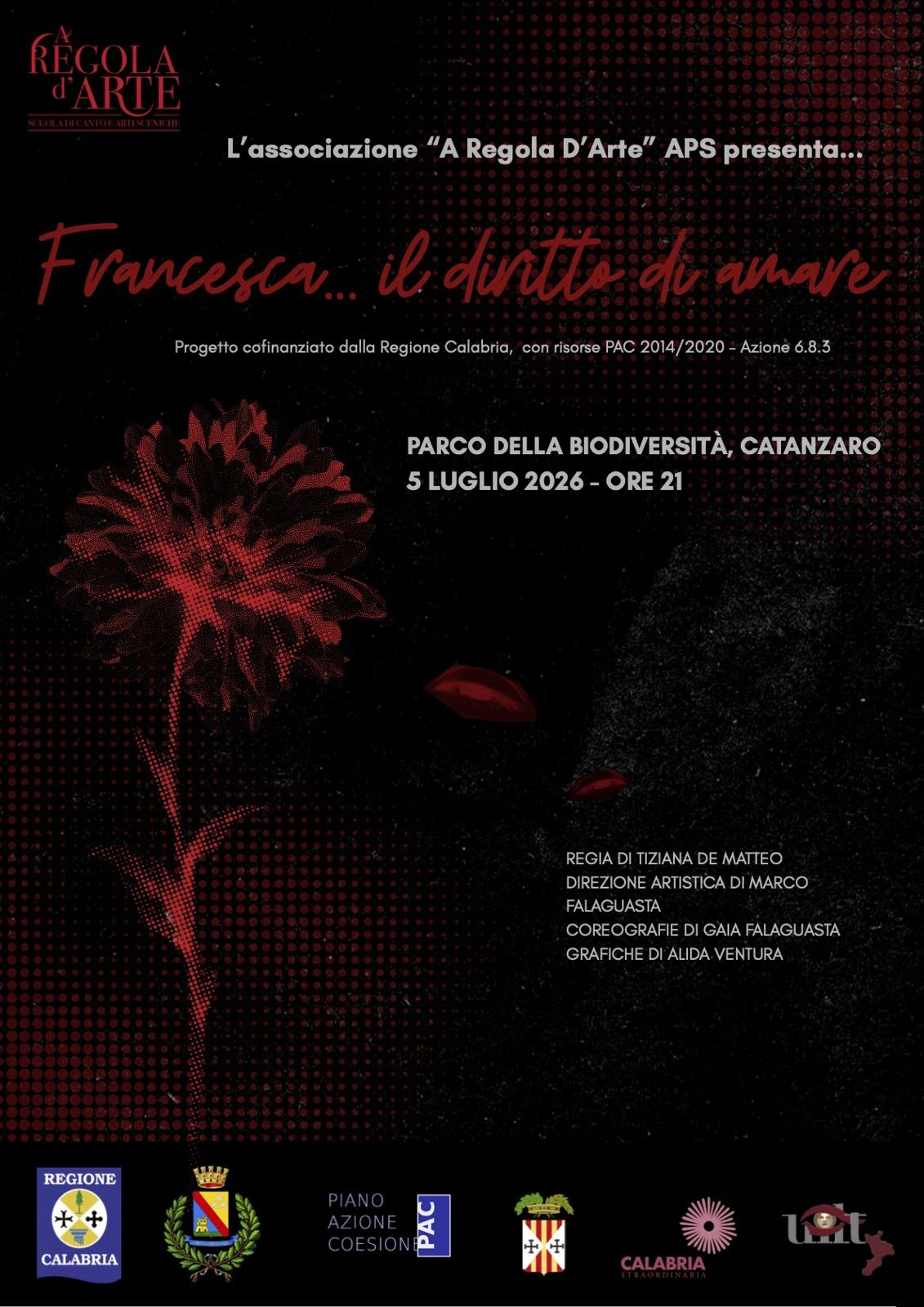 Catanzaro, al Parco della Biodiversità in scena "Francesca – Il diritto di amare": il teatro racconta le storie delle donne