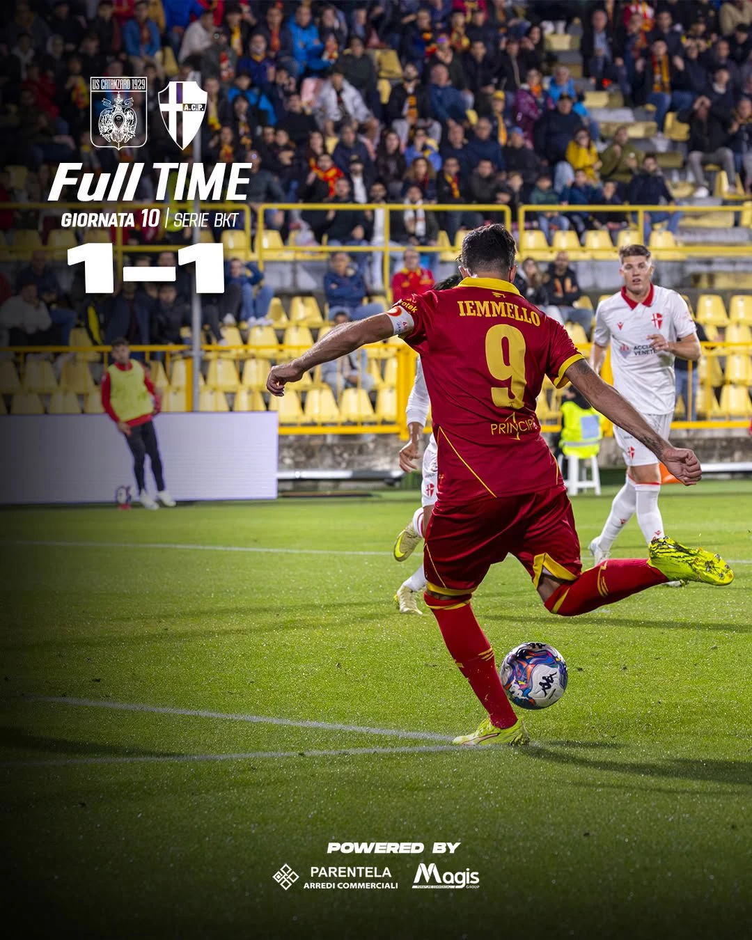 Serie BKT, CATANZARO vs PADOVA: 1-1 finale