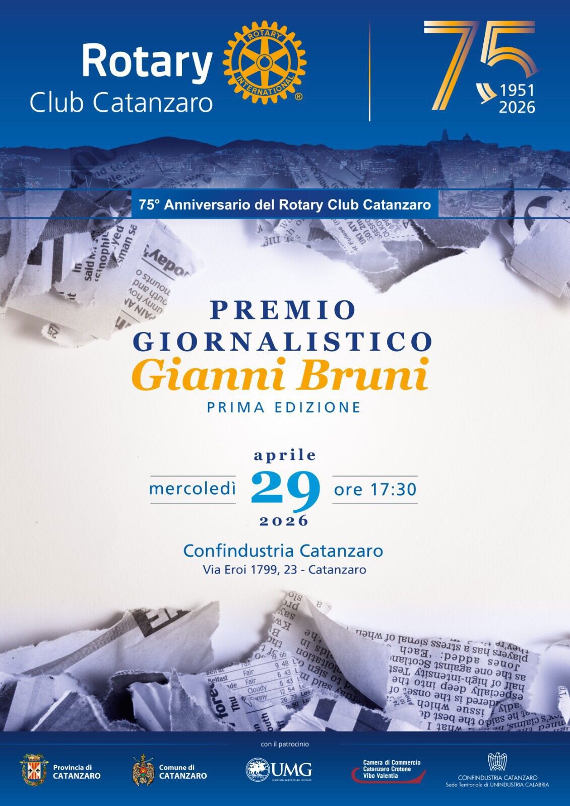 images Il Rotary Catanzaro assegna il Premio "Gianni Bruni" a Pietro Comito: suo "un impegno ventennale contro le mafie"

 