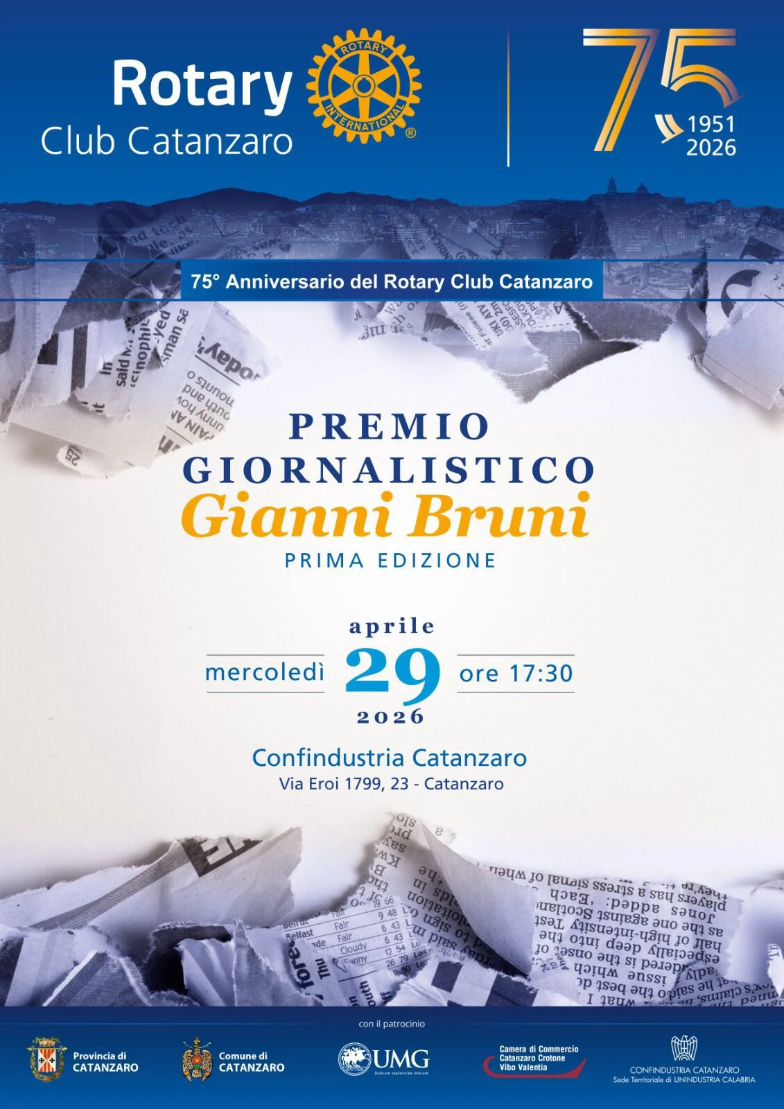 Il Rotary Catanzaro assegna il Premio "Gianni Bruni" a Pietro Comito: suo "un impegno ventennale contro le mafie"

 
