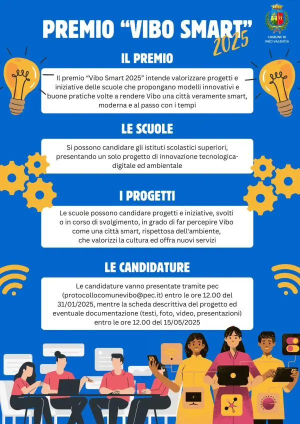 Premio “Vibo Smart”, c’è tempo fino al 31 gennaio per la candidatura: protagoniste le scuole  images Premio “Vibo Smart”, c’è tempo fino al 31 gennaio per la candidatura: protagoniste le scuole