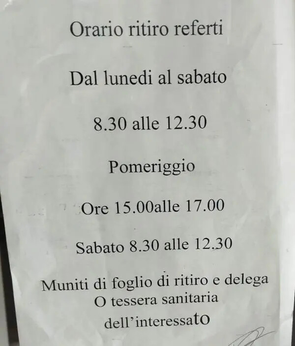 images Pugliese-Ciaccio, Barberio-Serò: "Ancora una volta sportelli per ritiro referti chiusi. Senza dignità"
