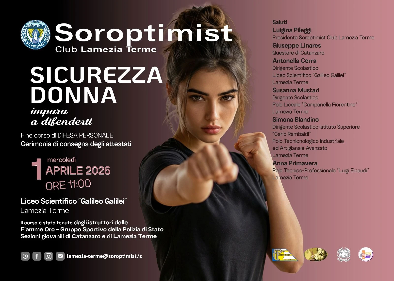 Lamezia, Soroptimist e Questura consegnano gli attestati alle studentesse che hanno frequentato il corso di difesa personale