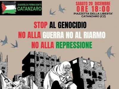 Assemblea permanente Catanzaro scende in piazza per dire "fuori Israele dalle Olimpiadi"