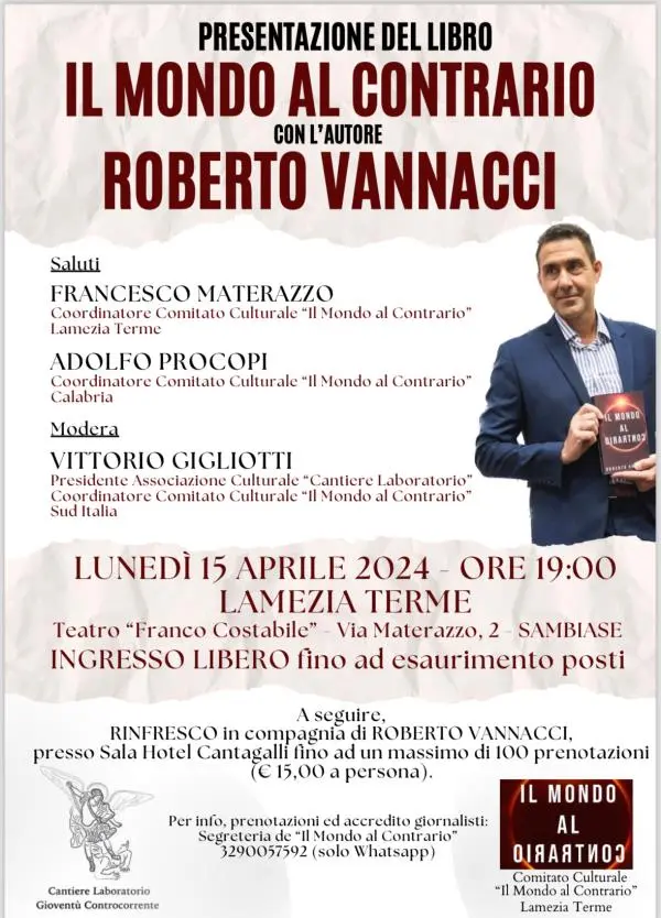 Roberto Vannacci a Lamezia Terme: lunedì 15 aprile a Lamezia Terme images Roberto Vannacci a Lamezia Terme: lunedì 15 aprile a Lamezia Terme