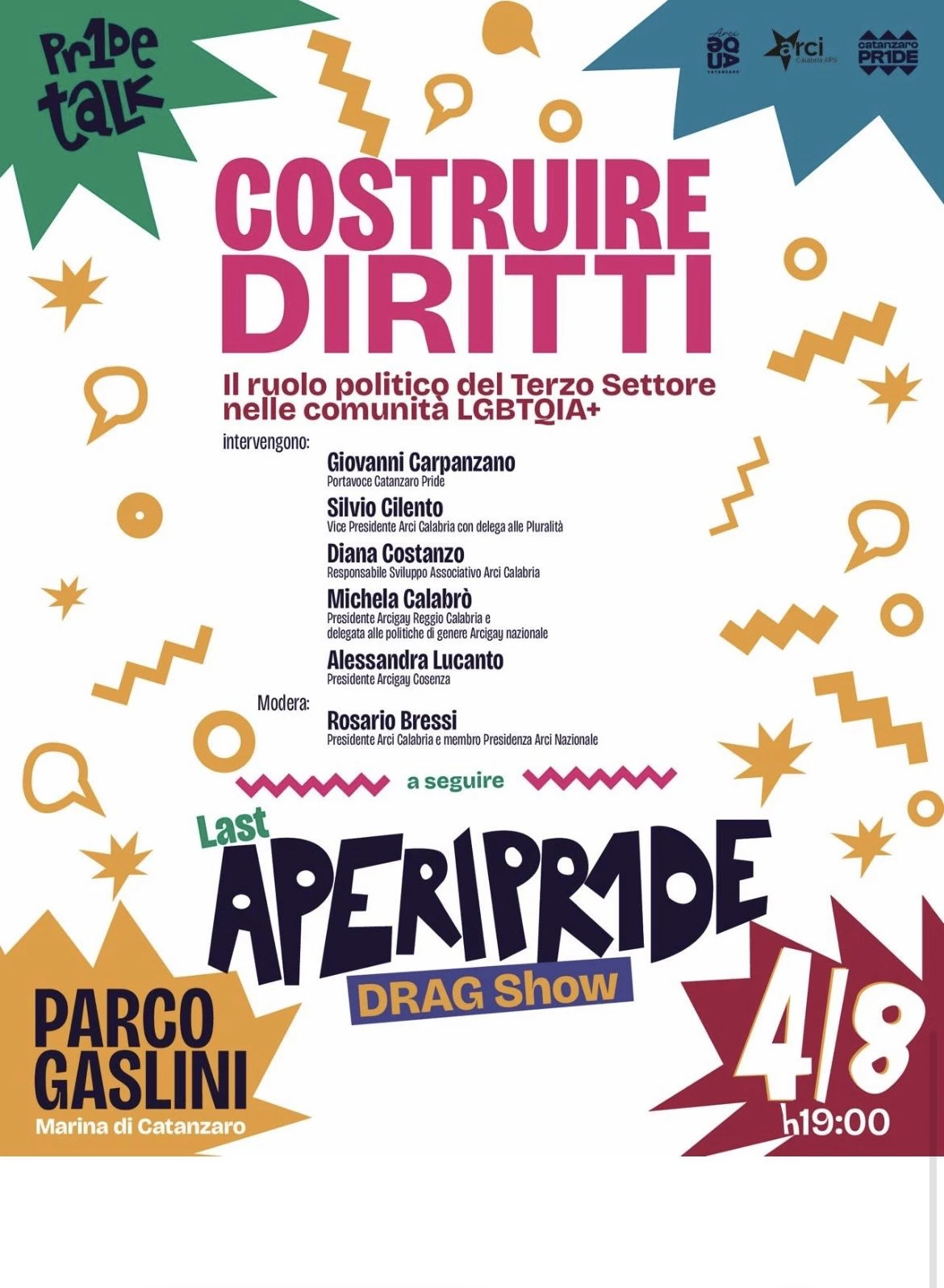 Arci Catanzaro: “Diritti, dignità, uguaglianza: al fianco del primo Pride”
