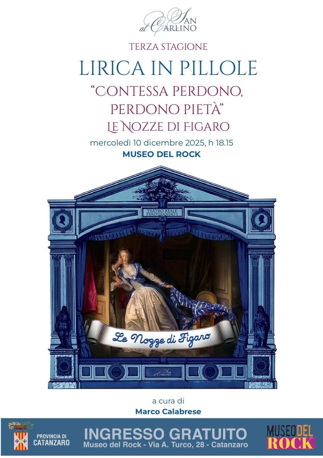 images Catanzaro, il 10 dicembre al via la nuova stagione di “Lirica in Pillole”
