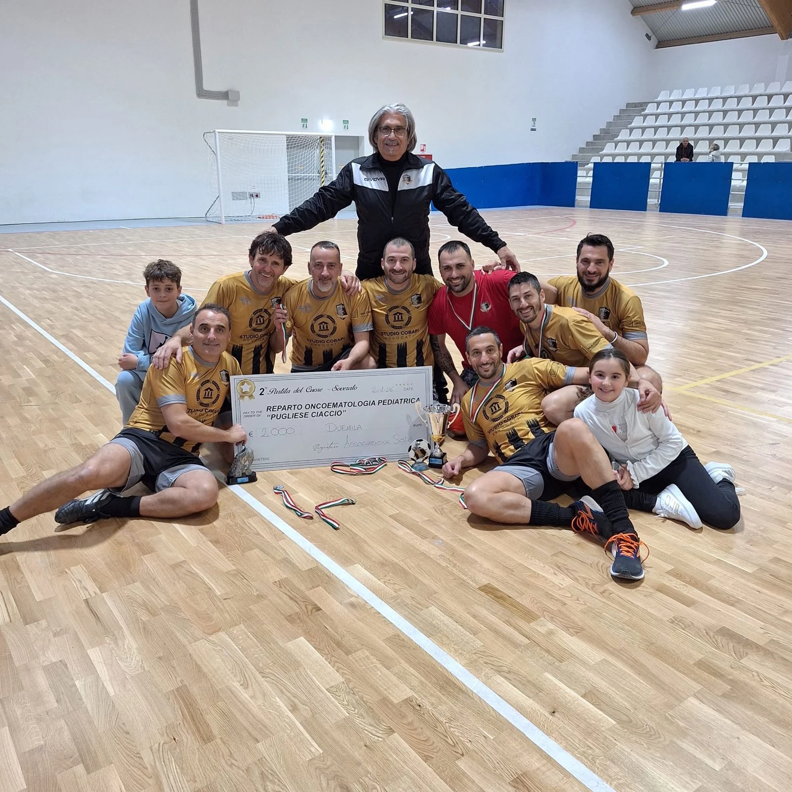 A Soverato una partita per il cuore: sport e solidarietà insieme per i bimbi dell’Oncoematologia pediatrica