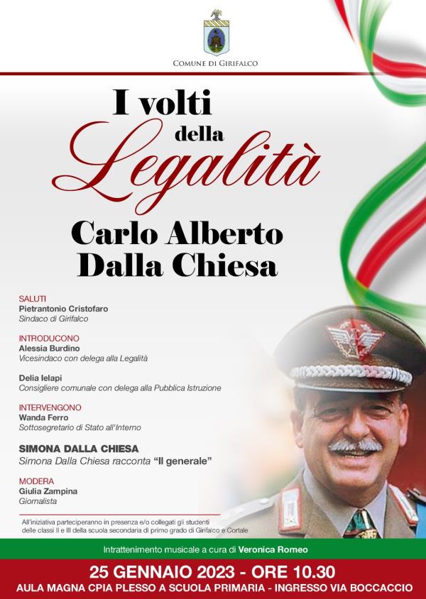 images Girifalco, torna l'appuntamento con la legalità: mercoledì ospite Simona Dalla Chiesa