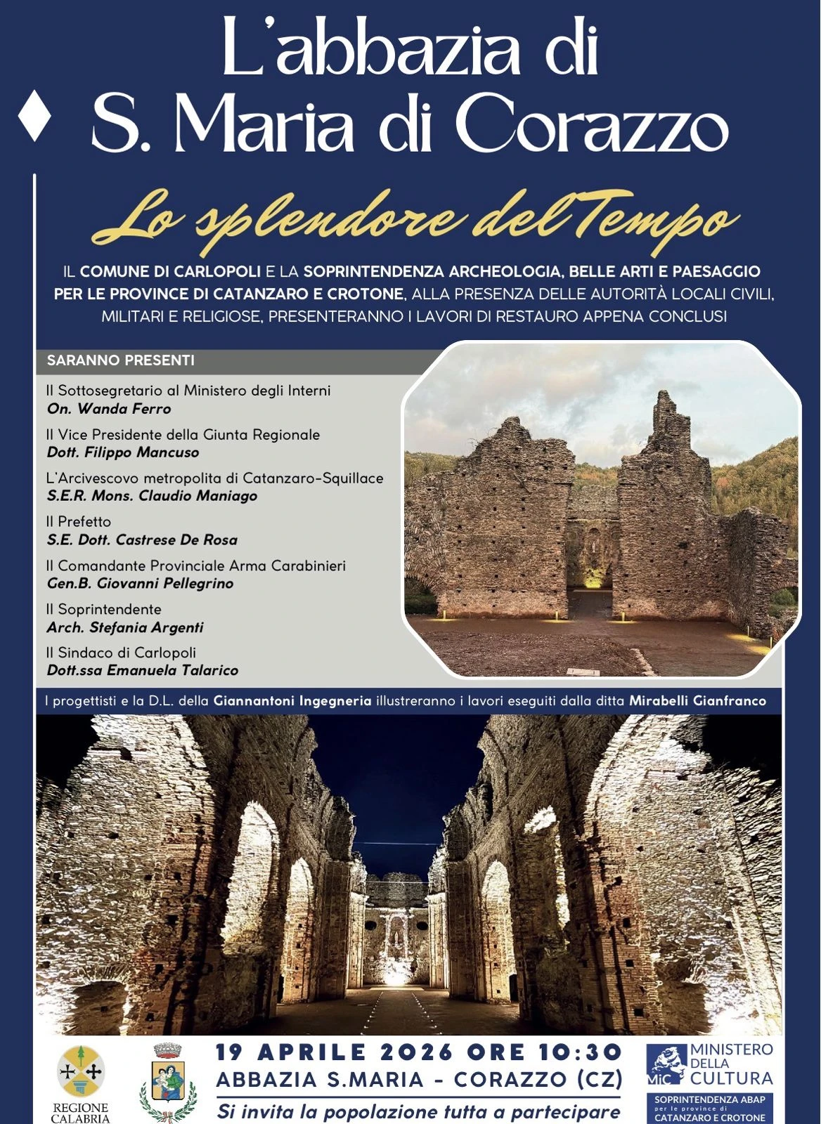 L’Abbazia di S. Maria di Corazzo: lo splendore del tempo