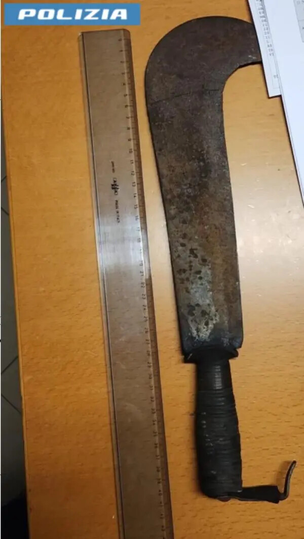 Vibo, in auto con una roncola: denunciato images Vibo, in auto con una roncola: denunciato