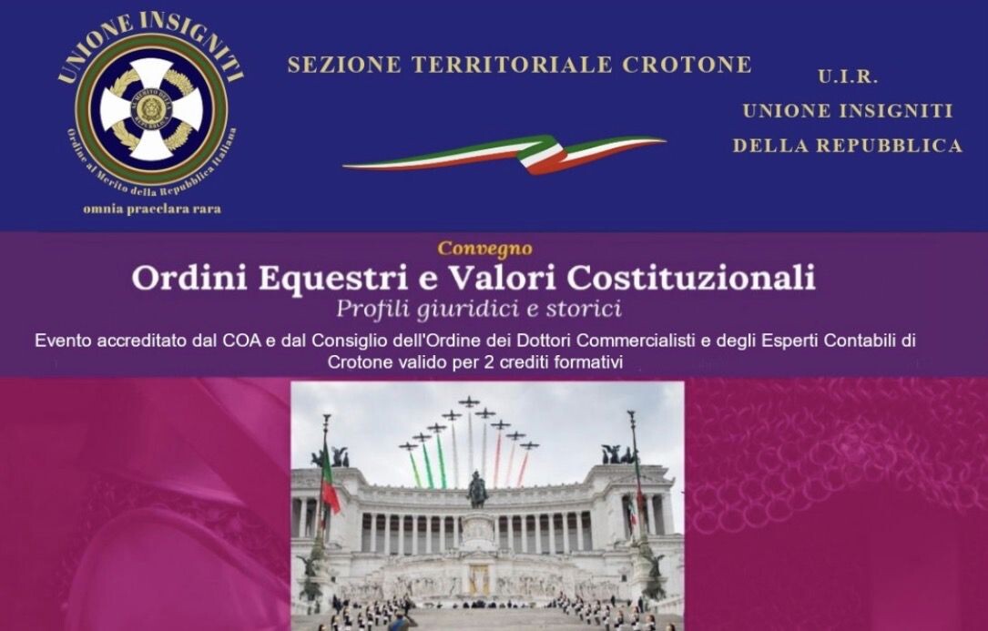 images Ordini Equestri e Valori Costituzionali: a Crotone un convegno tra storia, diritto e impegno civile