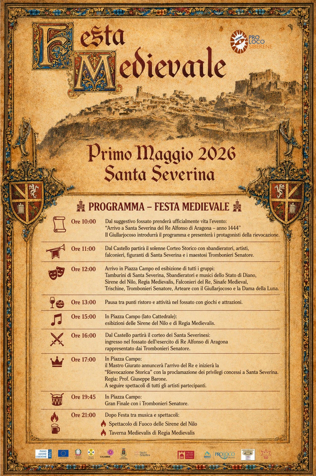 Santa Severina accoglie Re Alfonso d’Aragona: l'1 maggio il borgo rivive l’arrivo del sovrano