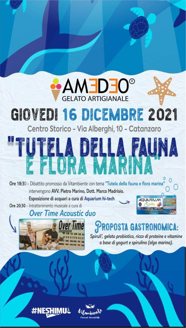 #NESHIMU a Catanzaro, la gelateria Amedeo discute di "Tutela della fauna e flora marina" e presenta il gelato "Spirulì" images #NESHIMU a Catanzaro, la gelateria Amedeo discute di "Tutela della fauna e flora marina" e presenta il gelato "Spirulì"