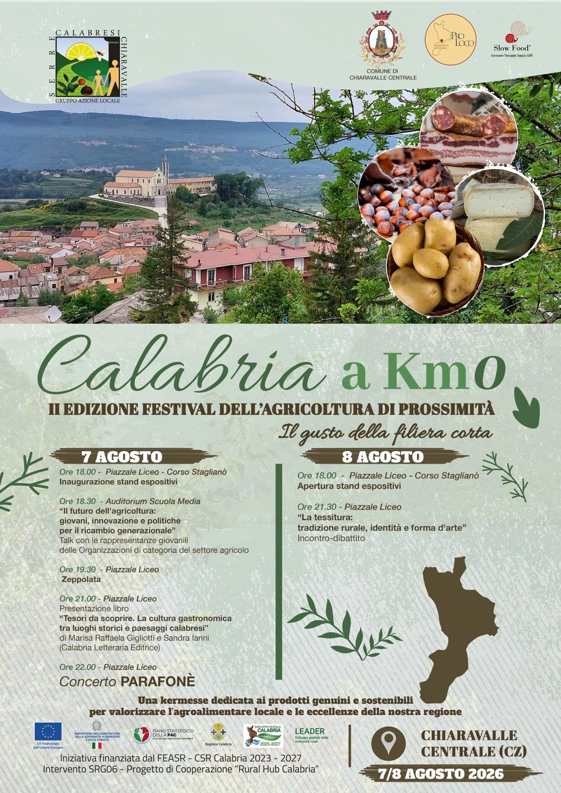 Chiaravalle Centrale ospita “Calabria a Km 0”: il festival della filiera corta celebra le eccellenze agroalimentari calabresi