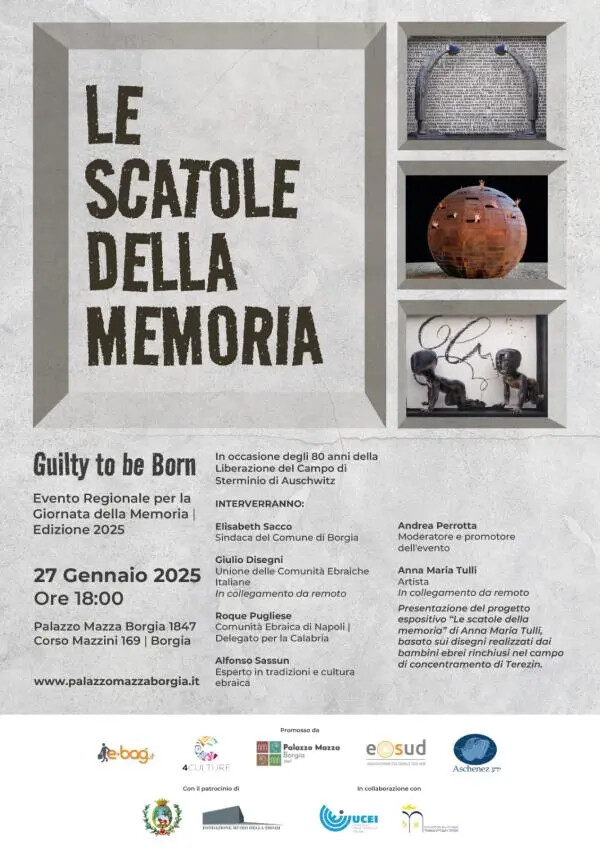 images Guilty to be Born: lunedì 27 gennaio a Borgia l’evento regionale della Giornata della memoria