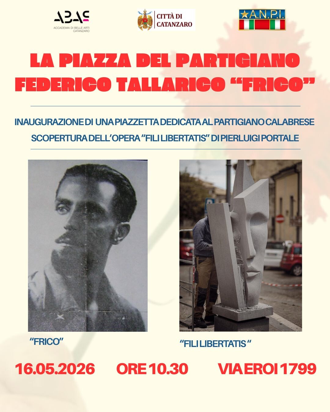 images Catanzaro inaugura la piazza dedicata al partigiano Federico Tallarico "Frico"