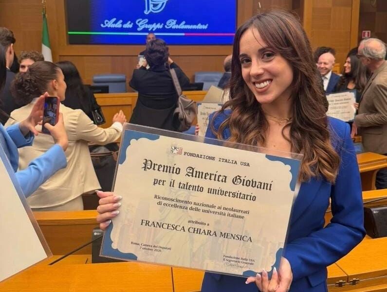 images La catanzarese Francesca Chiara Mensica insignita del Premio America Giovani per il talento universitario 