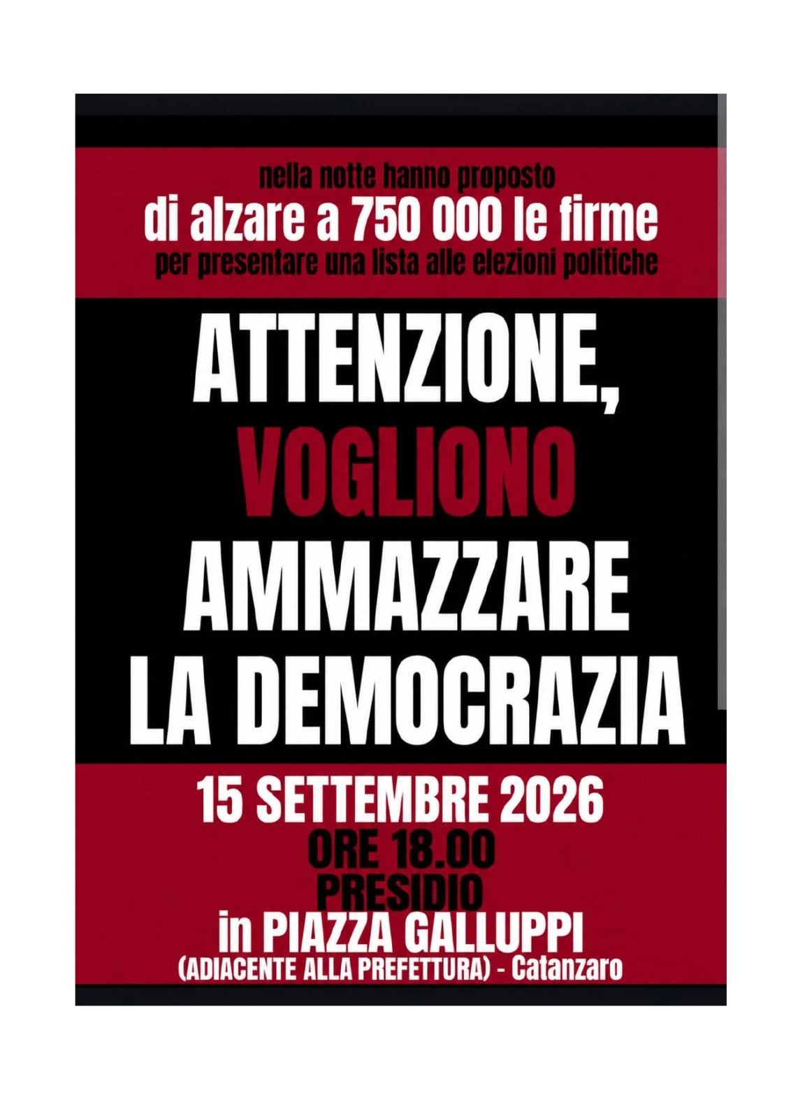 Pap Catanzaro: "Ci vogliono cancellare con la norma anti Pap ma non riusciranno", sit in in piazza&nbsp; 