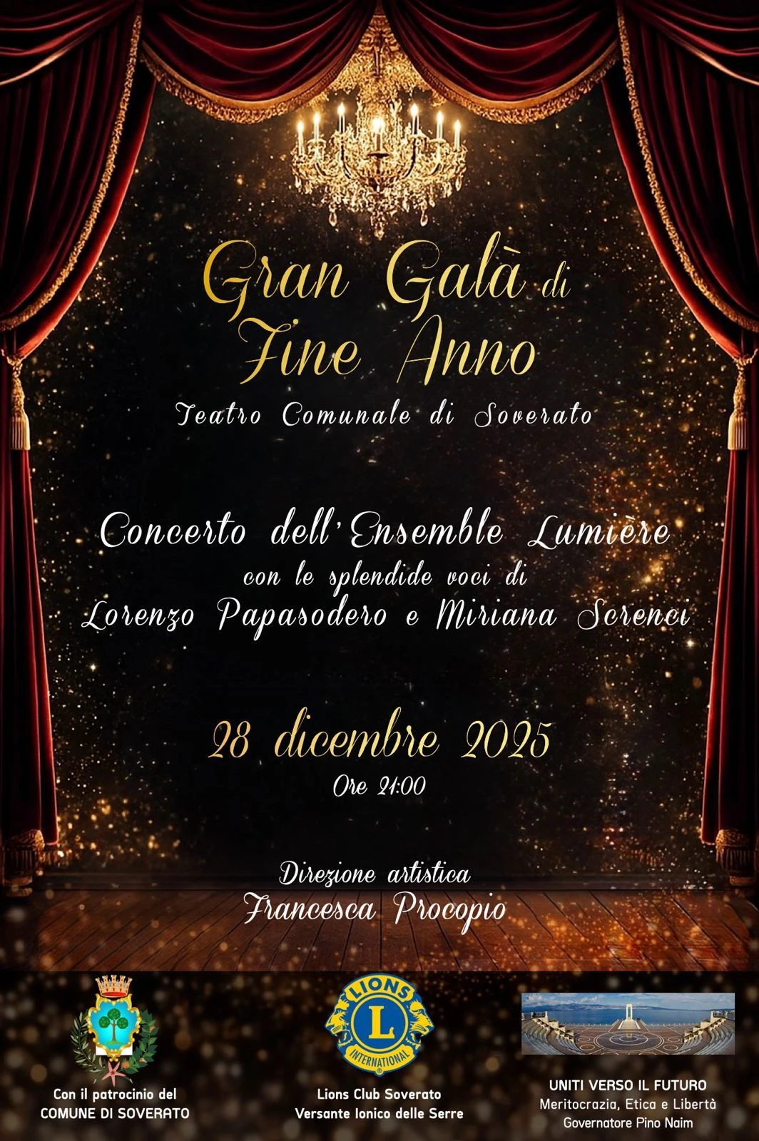 Domenica sera il galà musicale di fine anno del Lions Club di Soverato
 