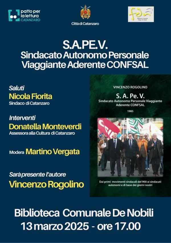 images Catanzaro, la Biblioteca De Nobili ospita la presentazione del libro "Sa.Pe.V." di  Rogolino 