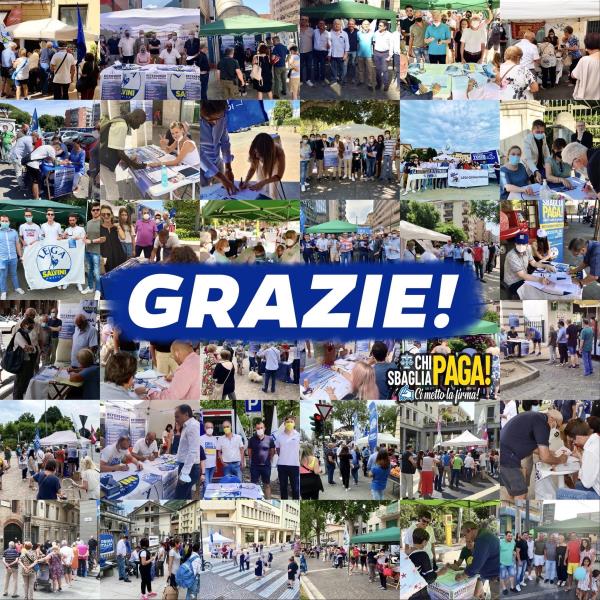 images Referendum giustizia. Continua con successo la raccolta firme organizzata dalla Lega 