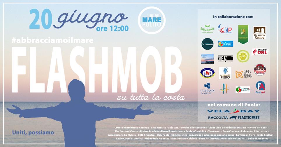 images  Paola. Sul Tirreno cosentino domenica il flashmob "#abbracciamoilmare"