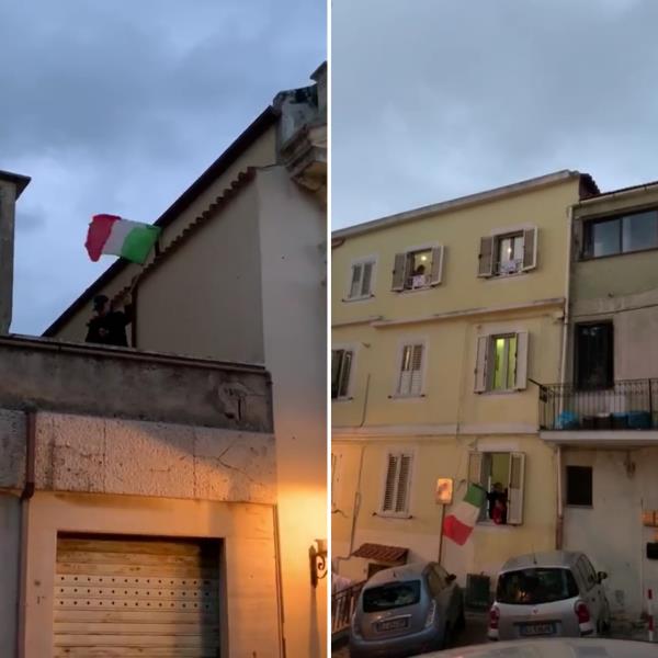 images Coronavirus. L'Inno di Mameli risuona nelle vie di Catanzaro durante il flash mob sonoro (VIDEO)