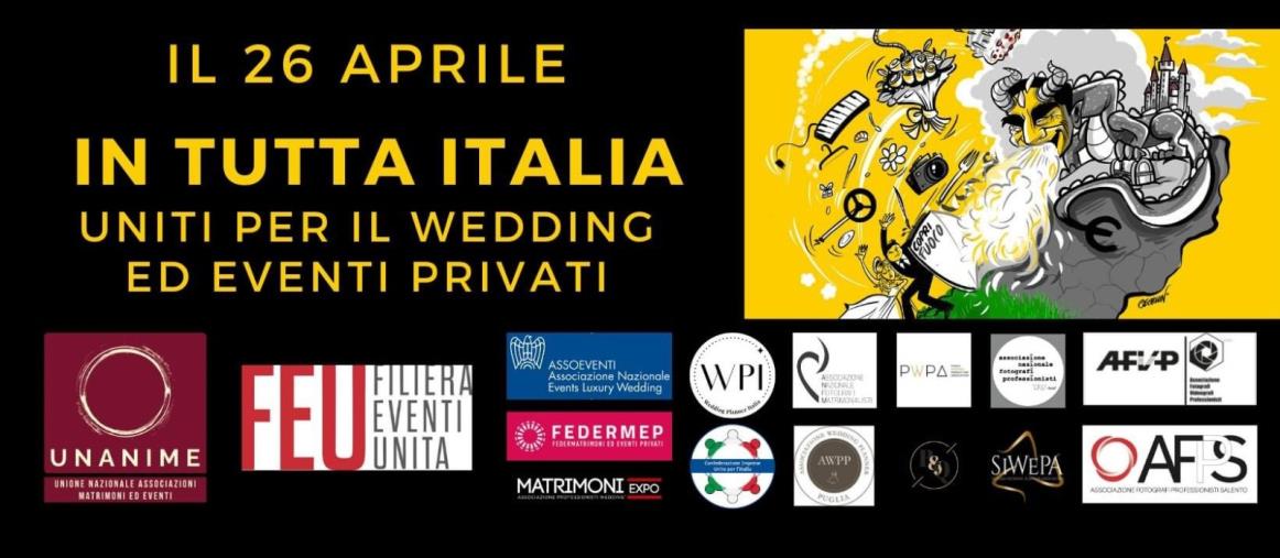 Anche a Catanzaro protestano le imprese di matrimoni ed eventi: lunedì flashmob a piazza Matteotti images Anche a Catanzaro protestano le imprese di matrimoni ed eventi: lunedì flashmob a piazza Matteotti