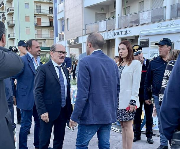 images De Raho, Baldino e i candidati del M5S a Corigliano Rossano: “La legalità è un tema fondamentale”