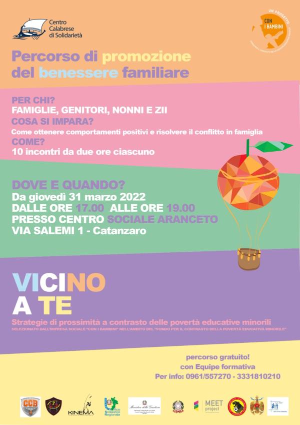 Catanzaro, "Progetto vicino a te": avviati gli incontri per il benessere familiare images Catanzaro, "Progetto vicino a te": avviati gli incontri per il benessere familiare