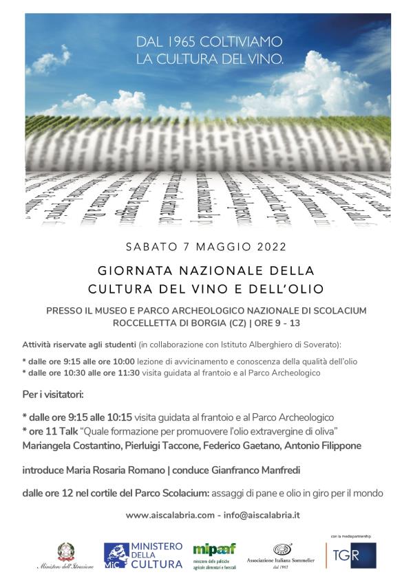 Cultura del vino e dell'olio, sabato al Parco Scolacium "Ais" celebra la Giornata nazionale images Cultura del vino e dell'olio, sabato al Parco Scolacium "Ais" celebra la Giornata nazionale
