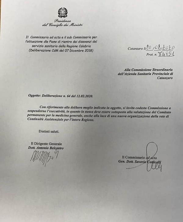 Guardie mediche, il commissario Cotticelli invita a sospendere l'esecutività di una delibera non esecutiva. I dubbi restano images Guardie mediche, il commissario Cotticelli invita a sospendere l'esecutività di una delibera non esecutiva. I dubbi restano