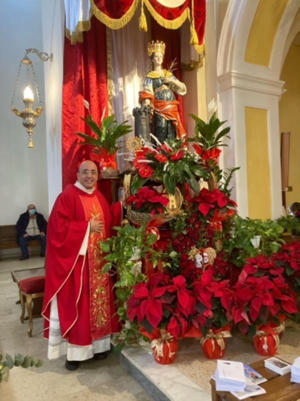 images Amaroni celebra santa Barbara e don Corapi inviata "a sognare perché i santi erano grandi sognatori"