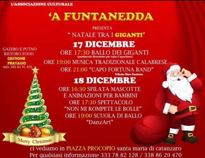 "Natale tra i giganti" a Catanzaro: spettacoli, animazione e cultura nel quartiere Santa Maria images "Natale tra i giganti" a Catanzaro: spettacoli, animazione e cultura nel quartiere Santa Maria